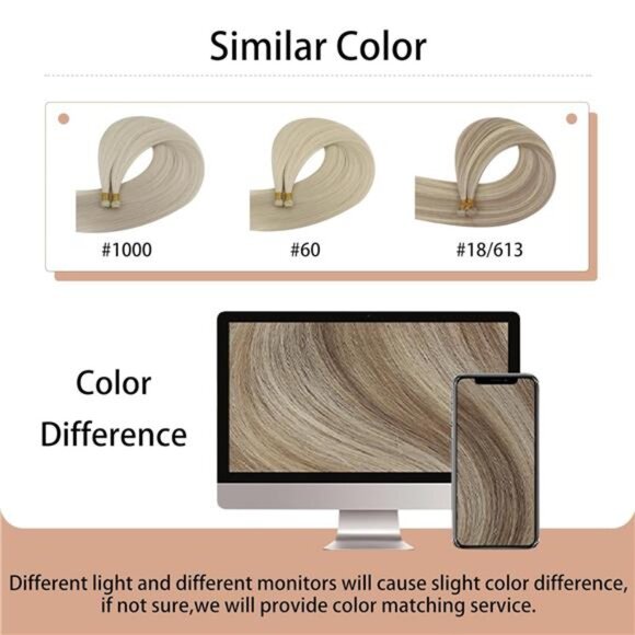 Full Shine 22 Inch Human Hair Weft Sew In Hair Extensions Real Human Hair Hand - Picture 6 of 7